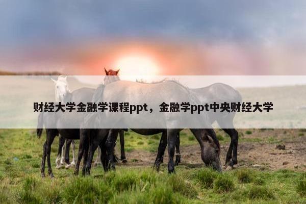 财经大学金融学课程ppt，金融学ppt中央财经大学