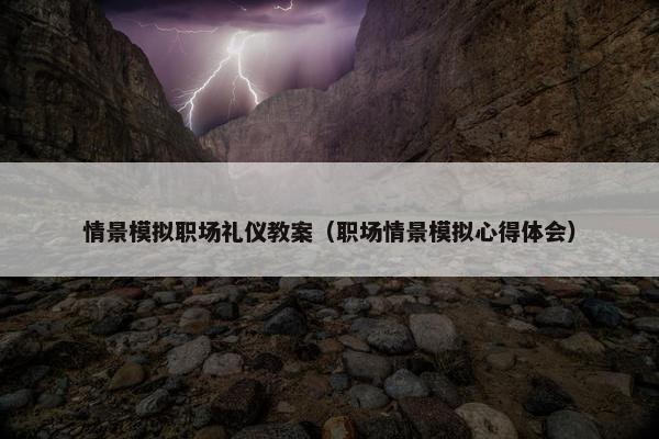 情景模拟职场礼仪教案（职场情景模拟心得体会）