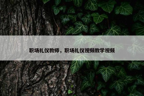 职场礼仪教师，职场礼仪视频教学视频