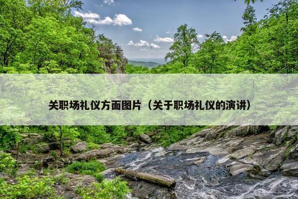 关职场礼仪方面图片（关于职场礼仪的演讲）