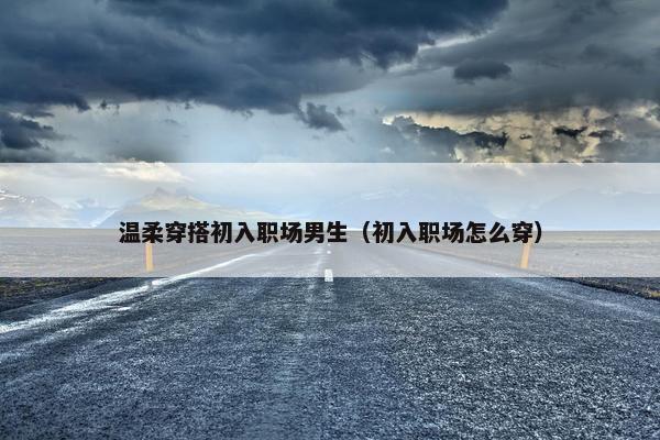 温柔穿搭初入职场男生（初入职场怎么穿）