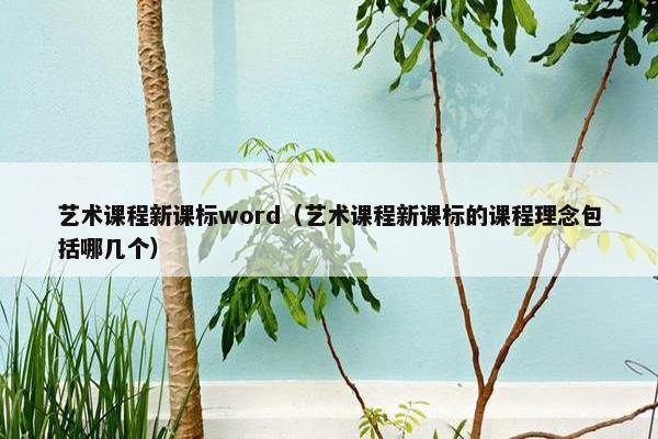 艺术课程新课标word（艺术课程新课标的课程理念包括哪几个）
