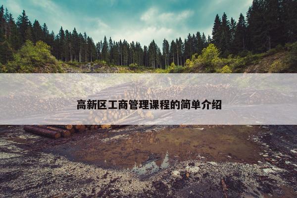 高新区工商管理课程的简单介绍