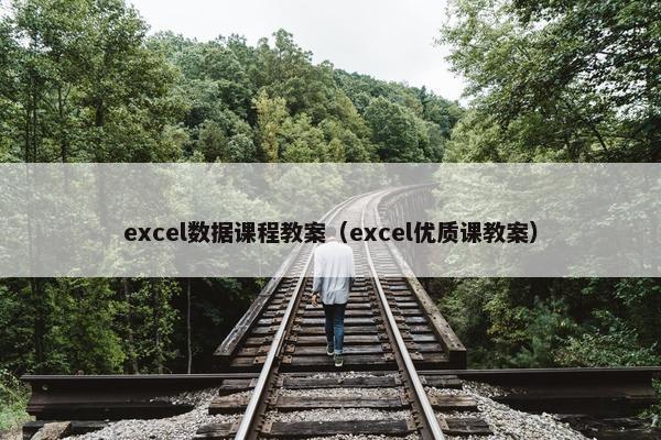 excel数据课程教案（excel优质课教案）