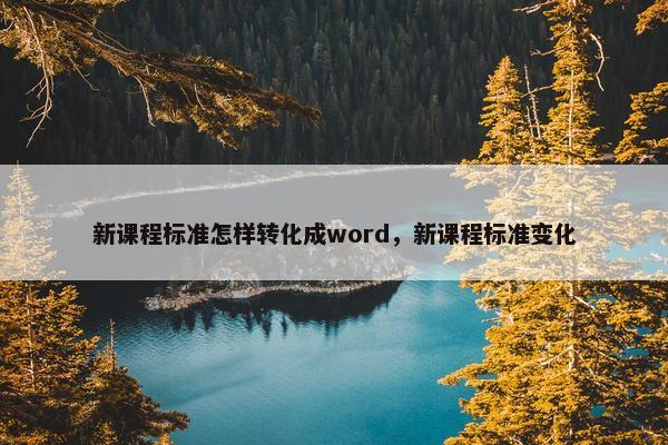 新课程标准怎样转化成word，新课程标准变化