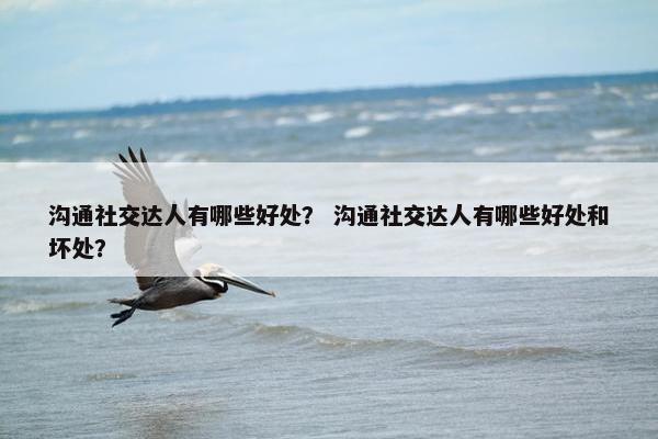 沟通社交达人有哪些好处？ 沟通社交达人有哪些好处和坏处？