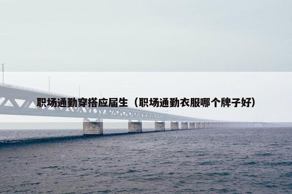职场通勤穿搭应届生（职场通勤衣服哪个牌子好）