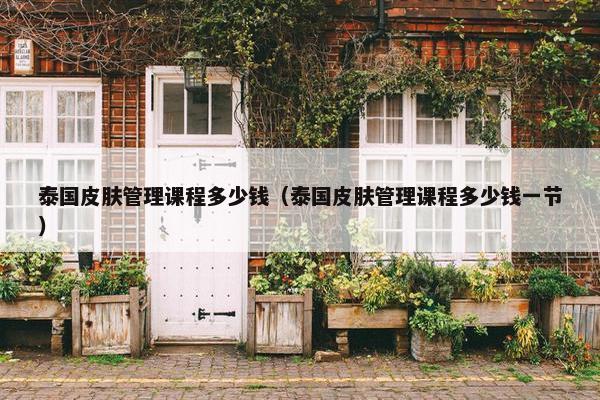 泰国皮肤管理课程多少钱（泰国皮肤管理课程多少钱一节）