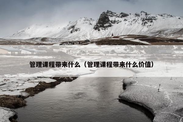 管理课程带来什么（管理课程带来什么价值）