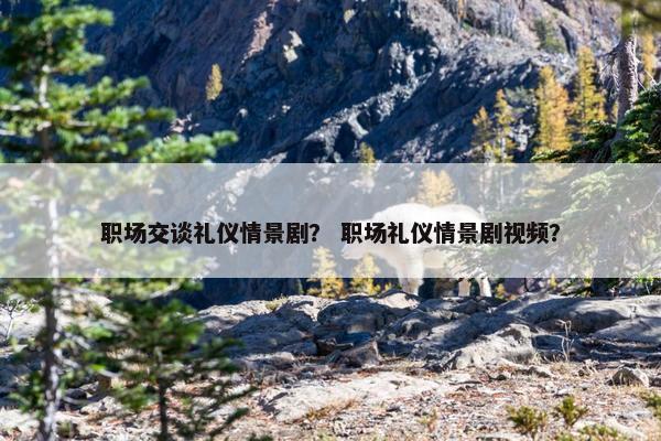 职场交谈礼仪情景剧？ 职场礼仪情景剧视频？