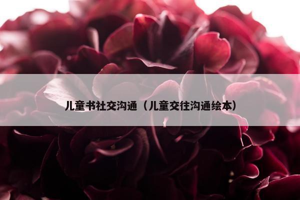 儿童书社交沟通（儿童交往沟通绘本）