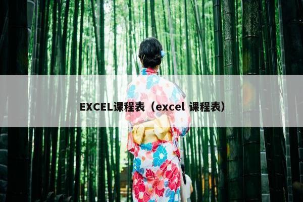 EXCEL课程表（excel 课程表）