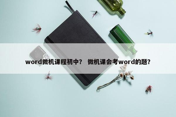 word微机课程初中？ 微机课会考word的题？