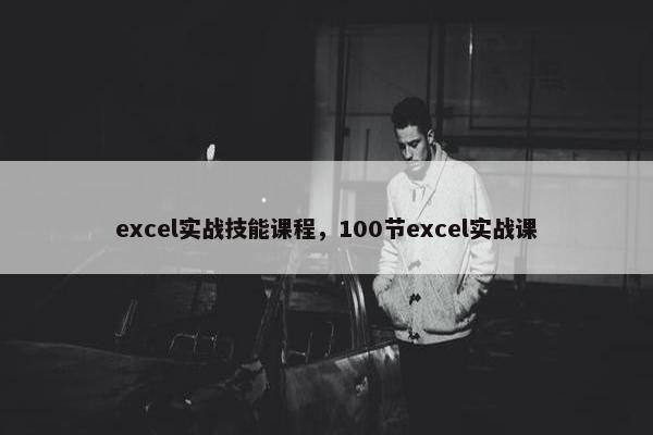 excel实战技能课程，100节excel实战课