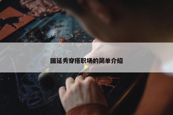 国延秀穿搭职场的简单介绍