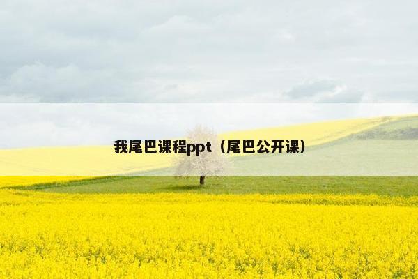 我尾巴课程ppt（尾巴公开课）