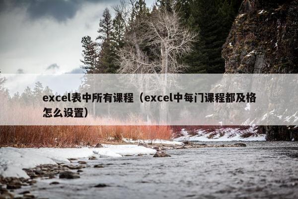 excel表中所有课程（excel中每门课程都及格怎么设置）