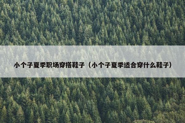 小个子夏季职场穿搭鞋子（小个子夏季适合穿什么鞋子）