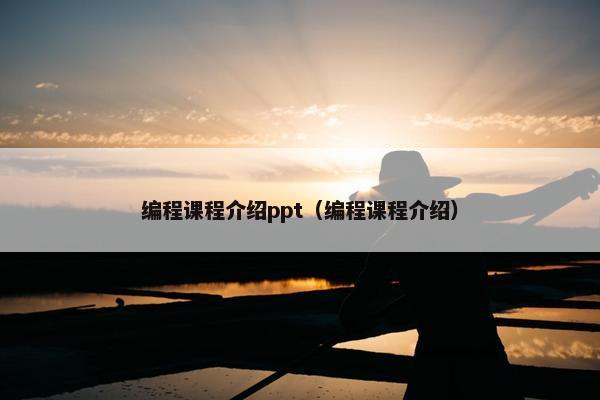 编程课程介绍ppt（编程课程介绍）