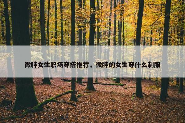 微胖女生职场穿搭推荐，微胖的女生穿什么制服
