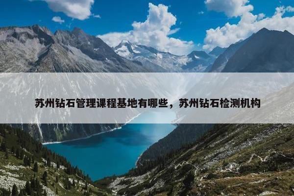 苏州钻石管理课程基地有哪些，苏州钻石检测机构