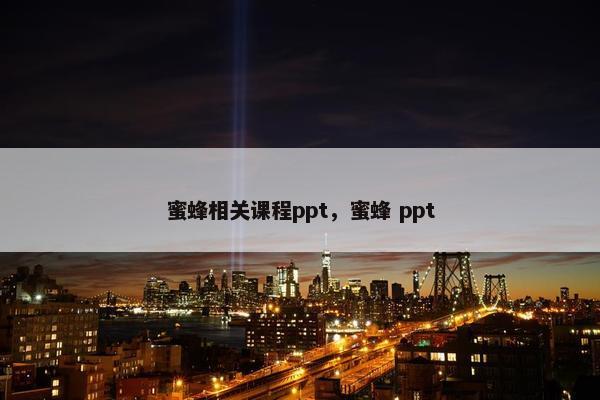 蜜蜂相关课程ppt，蜜蜂 ppt