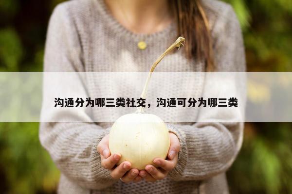 沟通分为哪三类社交，沟通可分为哪三类