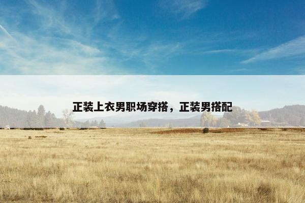 正装上衣男职场穿搭，正装男搭配