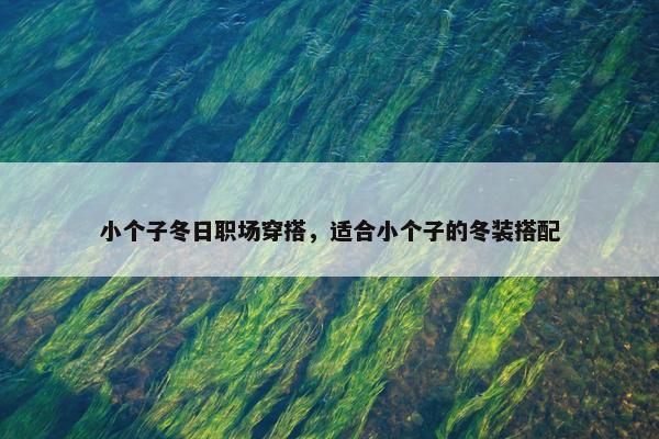 小个子冬日职场穿搭，适合小个子的冬装搭配