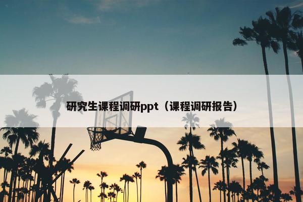 研究生课程调研ppt（课程调研报告）