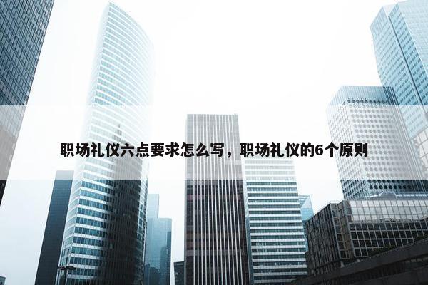 职场礼仪六点要求怎么写，职场礼仪的6个原则