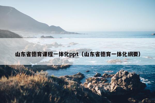 山东省德育课程一体化ppt（山东省德育一体化纲要）