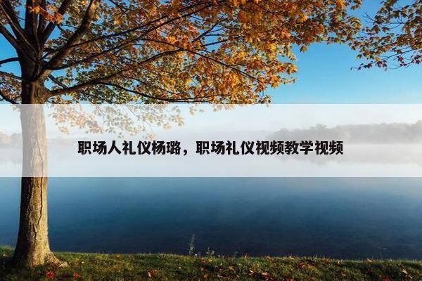 职场人礼仪杨璐，职场礼仪视频教学视频