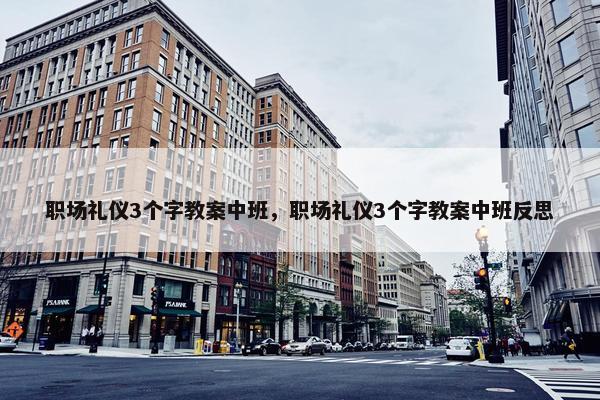 职场礼仪3个字教案中班，职场礼仪3个字教案中班反思