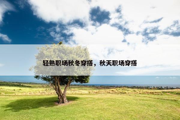 轻熟职场秋冬穿搭，秋天职场穿搭