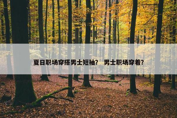 夏日职场穿搭男士短袖？ 男士职场穿着？