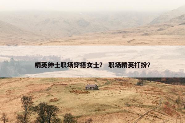 精英绅士职场穿搭女士？ 职场精英打扮？