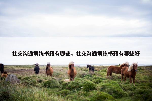 社交沟通训练书籍有哪些，社交沟通训练书籍有哪些好