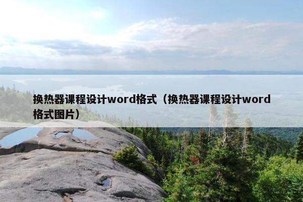 换热器课程设计word格式（换热器课程设计word格式图片）