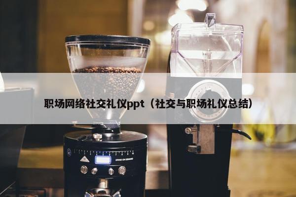 职场网络社交礼仪ppt（社交与职场礼仪总结）