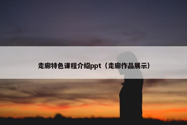 走廊特色课程介绍ppt（走廊作品展示）