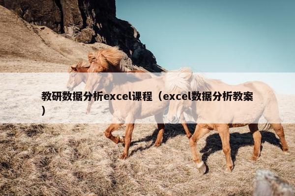 教研数据分析excel课程（excel数据分析教案）
