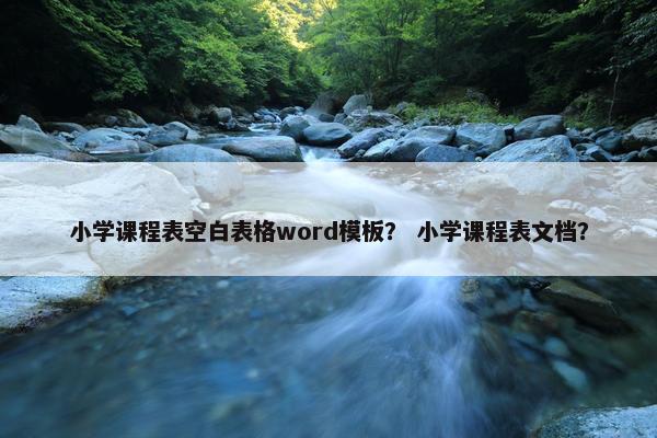 小学课程表空白表格word模板？ 小学课程表文档？