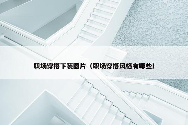 职场穿搭下装图片（职场穿搭风格有哪些）