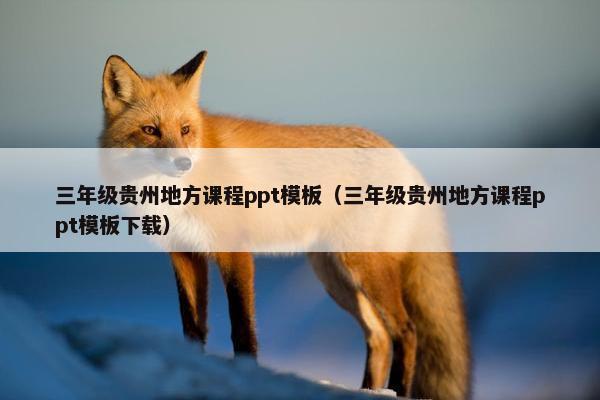 三年级贵州地方课程ppt模板（三年级贵州地方课程ppt模板下载）