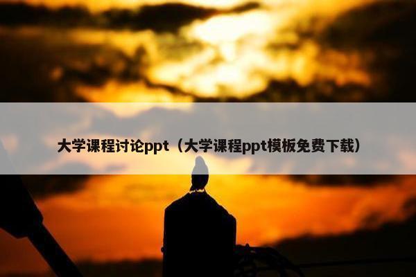 大学课程讨论ppt（大学课程ppt模板免费下载）