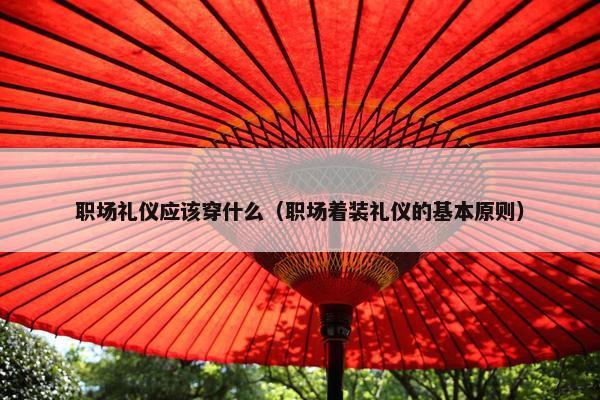 职场礼仪应该穿什么（职场着装礼仪的基本原则）