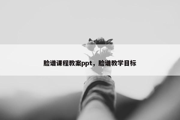 脸谱课程教案ppt，脸谱教学目标