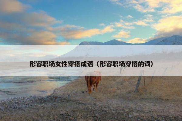形容职场女性穿搭成语（形容职场穿搭的词）