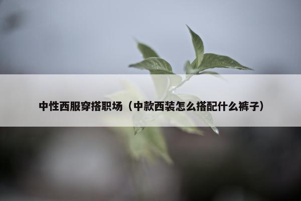 中性西服穿搭职场（中款西装怎么搭配什么裤子）